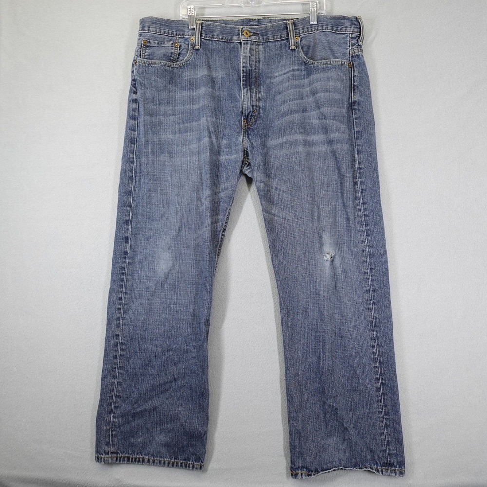 Levi's 569 Jeans Mens 42x32 Blue Loose Straight Fit Denim Casual Workwear